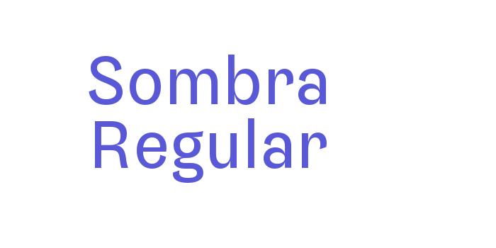 Sombra Regular Font