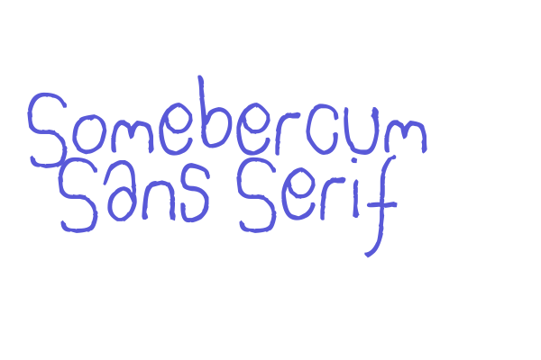 Somebercum Sans Serif Font