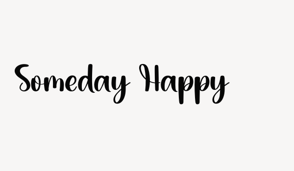 Someday Happy Font