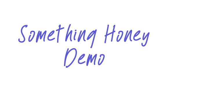 Something Honey Demo Font Download