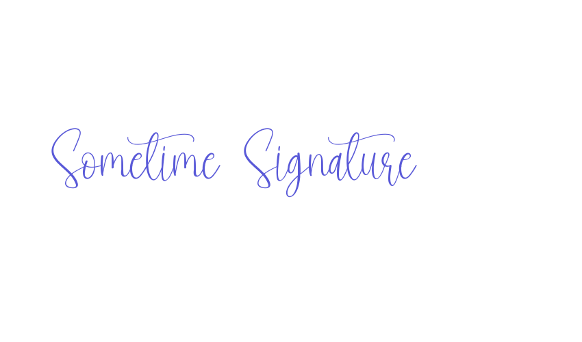 Sometime Signature Font Download