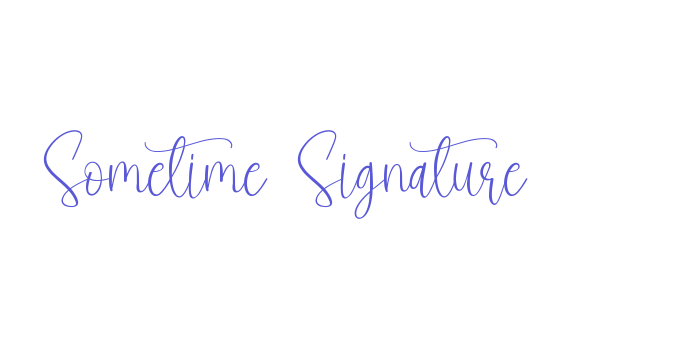 Sometime Signature Font Download