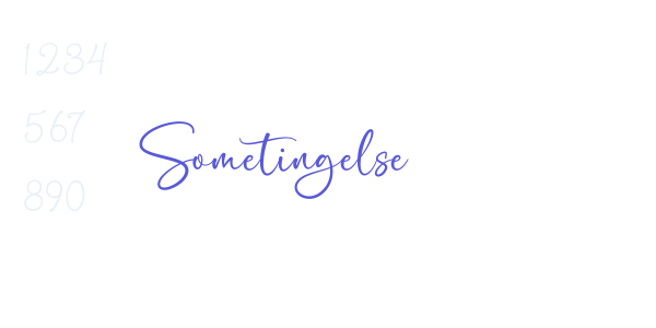 Sometingelse font free