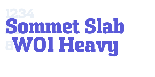 Sommet Slab W01 Heavy font free