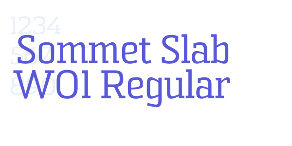 Sommet Slab W01 Regular font free