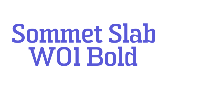 Sommet Slab W01 Bold Font Download