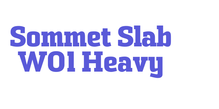 Sommet Slab W01 Heavy Font Download