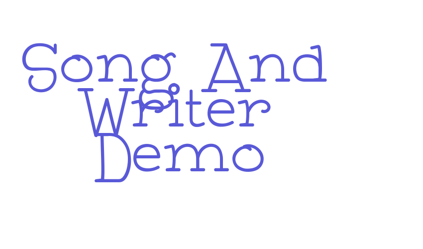 Song And Writer Demo Font Download