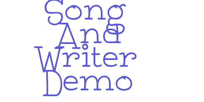 Song And Writer Demo Font Download