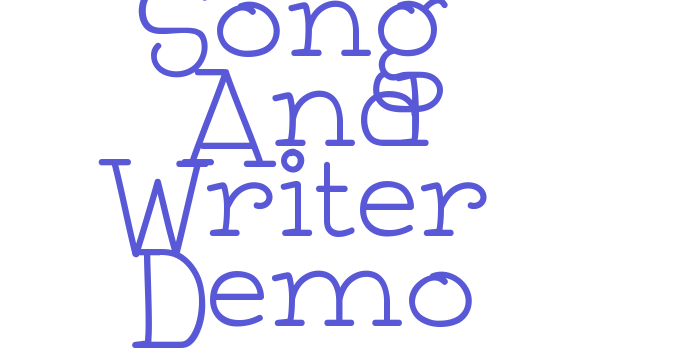 Song And Writer Demo Font