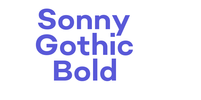 Sonny Gothic Bold Font