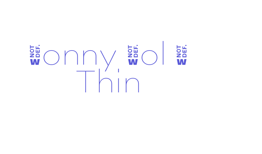 Sonny Vol 2 Thin Font