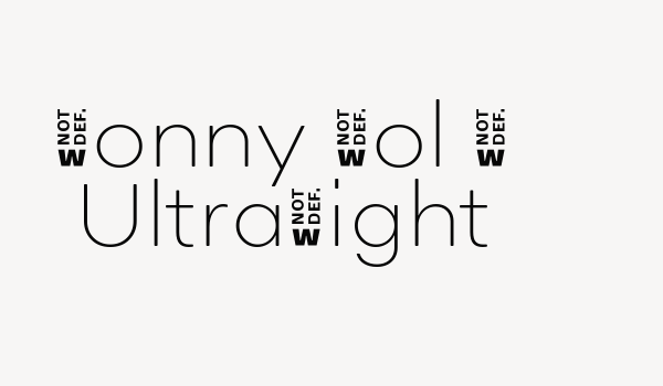 Sonny Vol 2 UltraLight Font