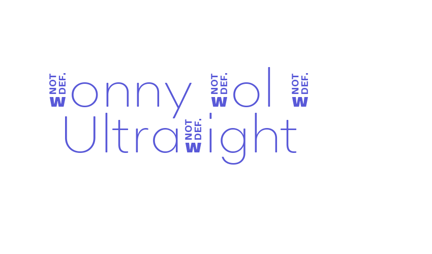 Sonny Vol 2 UltraLight Font