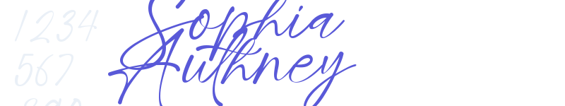 Sophia Authney-related font