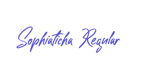 Sophiaticha Regular Font Download