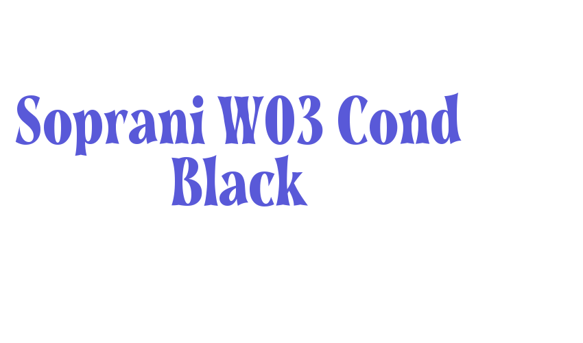 Soprani W03 Cond Black Font