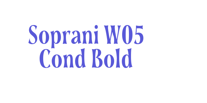 Soprani W05 Cond Bold Font Download