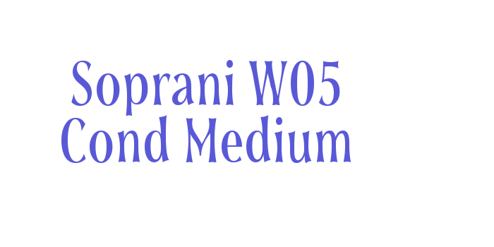 Soprani W05 Cond Medium Font Download