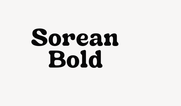 Sorean Bold Font