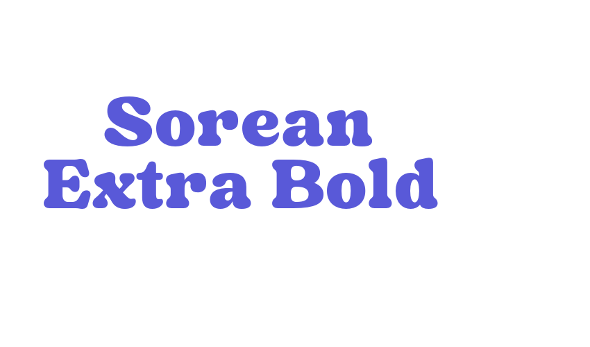 Sorean Extra Bold Font Download