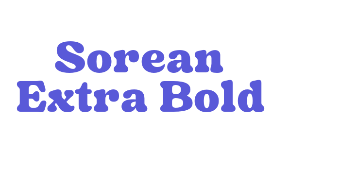 Sorean Extra Bold Font Download