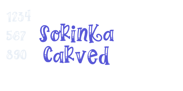 Sorinka Carved font free