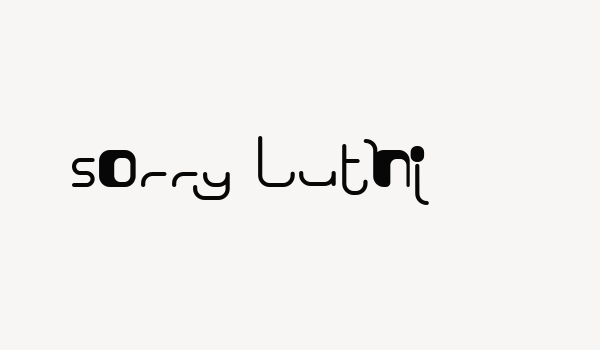 Sorry Luthi Font