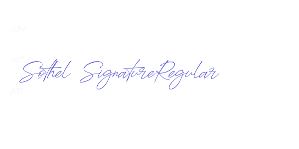 Sothel SignatureRegular font