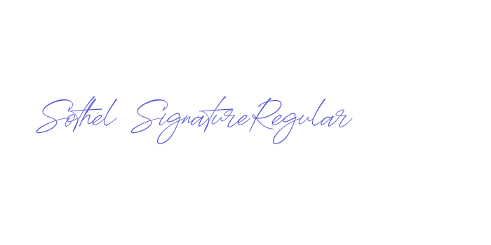 Sothel SignatureRegular Font Download