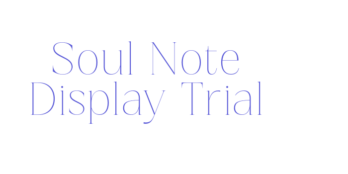 Soul Note Display Trial Font Download