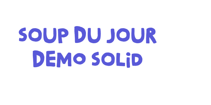 Soup Du Jour DEMO Solid Font Download