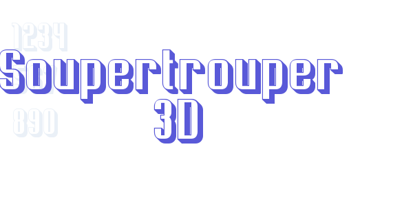 Soupertrouper  3D font