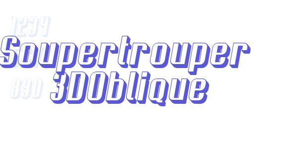 Soupertrouper  3DOblique font