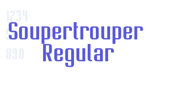 Soupertrouper  Regular font