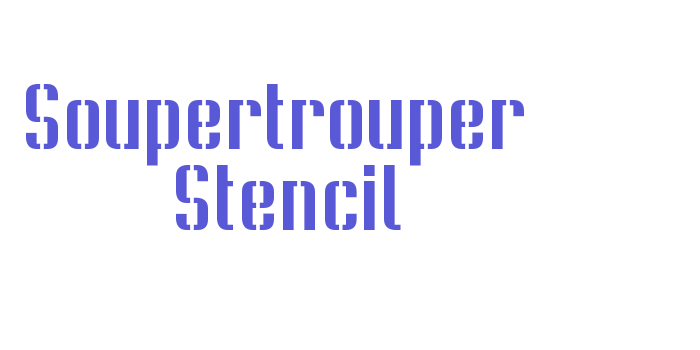 Soupertrouper  Stencil Font Download