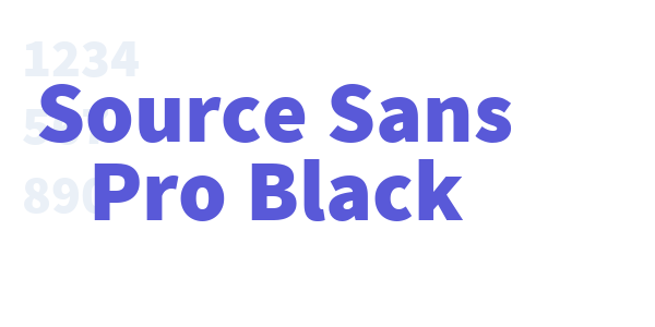 Source Sans Pro Black font