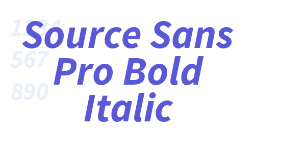 Source Sans Pro Bold Italic font free