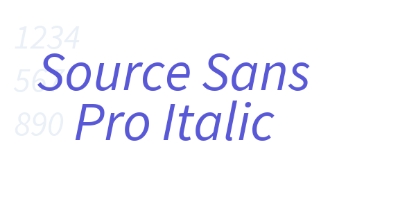 Source Sans Pro Italic font free