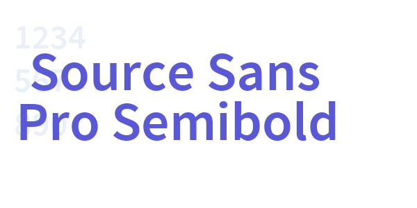 Source Sans Pro Semibold font free