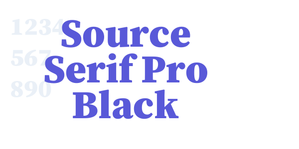 Source Serif Pro Black font