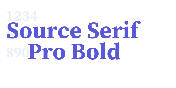 Source Serif Pro Bold font