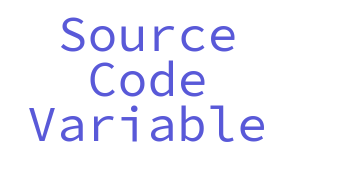 Source Code Variable Font