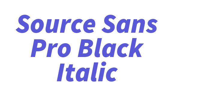 Source Sans Pro Black Italic Font Download