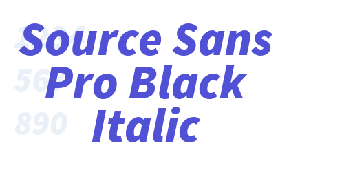 Source Sans Pro Black Italic-font-download
