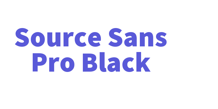 Source Sans Pro Black Font Download