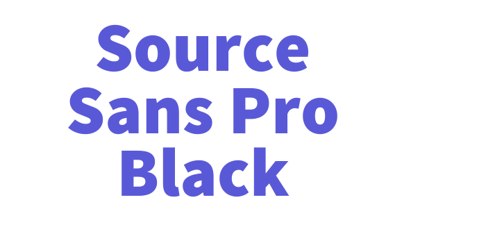 Source Sans Pro Black Font