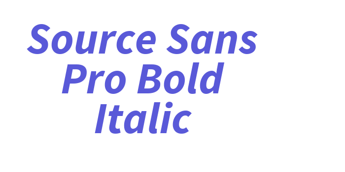 Source Sans Pro Bold Italic Font Download