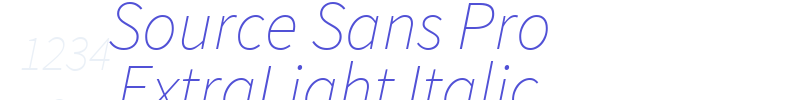 Source Sans Pro ExtraLight Italic-font