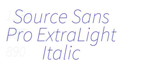 Source Sans Pro ExtraLight Italic-font-download